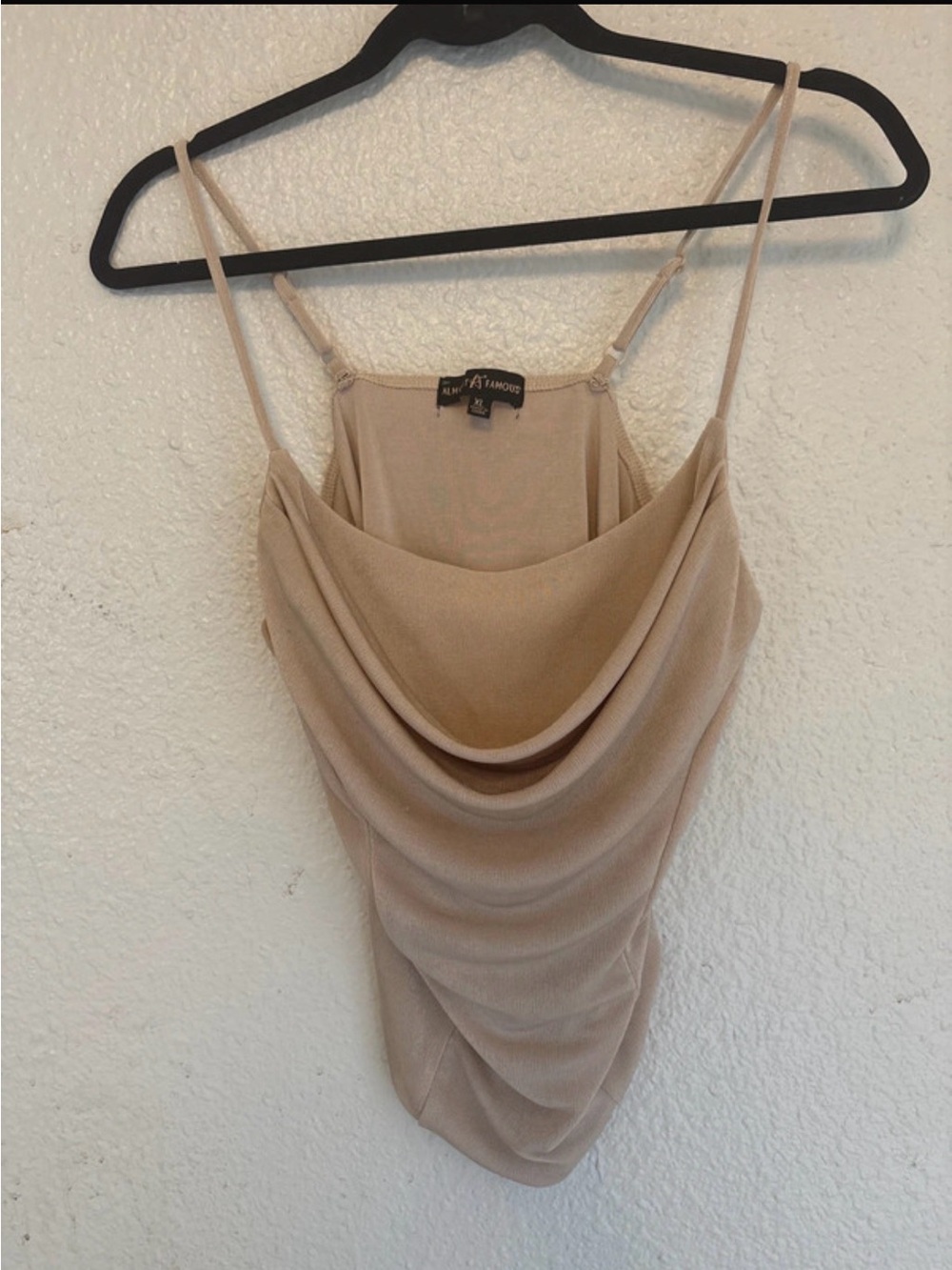 Almost Famous Beige Cowl Neck Camisole